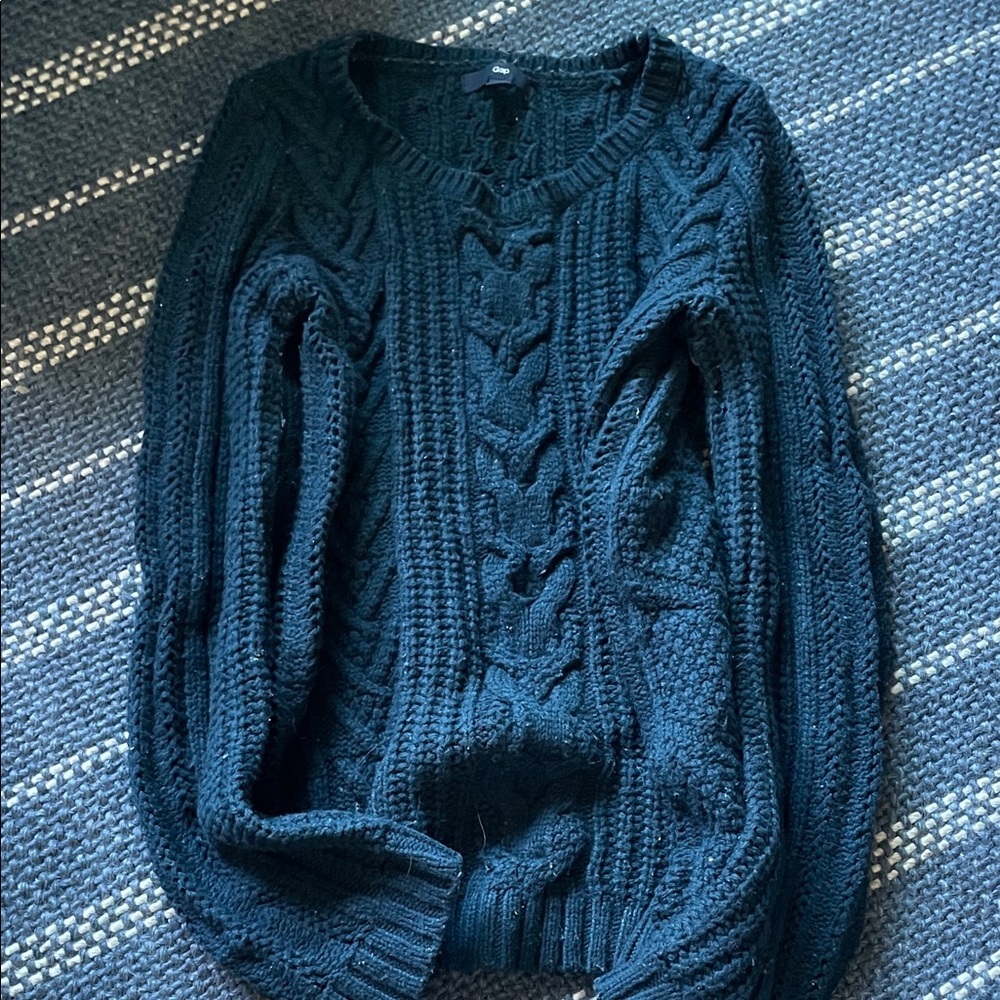 GAP Women's Dark Cable Knit Sweater